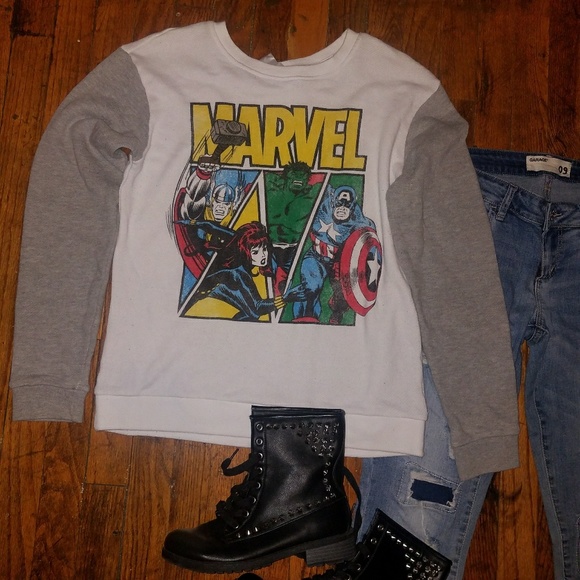 Marvel Superheroes Sweatshirt Sz M - Picture 4 of 4